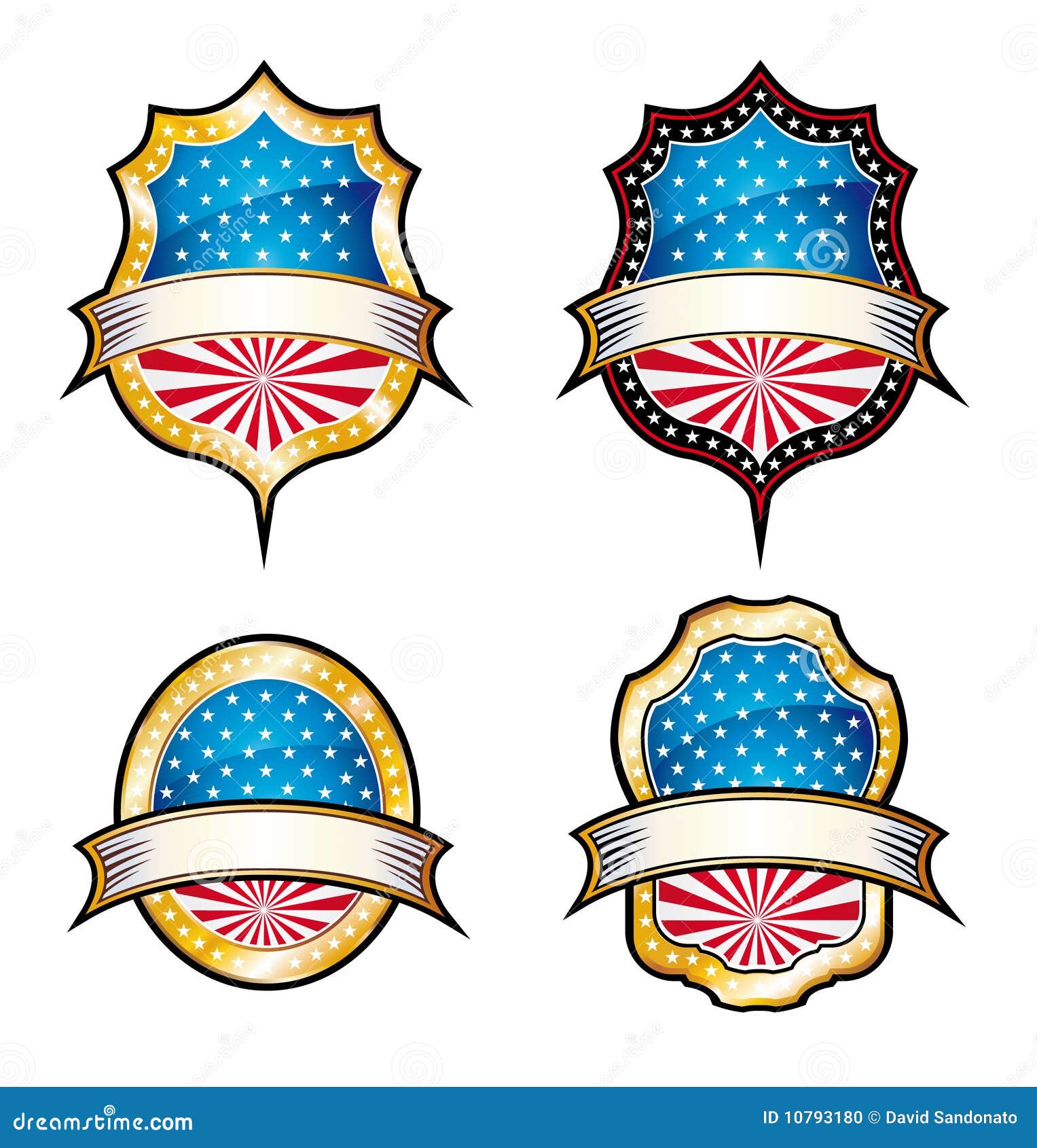 Download USA Vintage Emblems stock vector. Illustration of design - 10793180