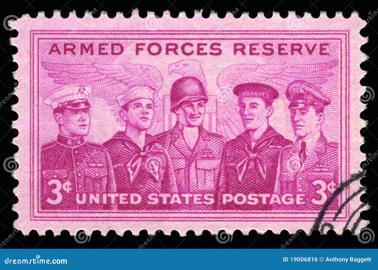 USA Vintage Postage Stamp Armed Forces Reserve Editorial Photo Image