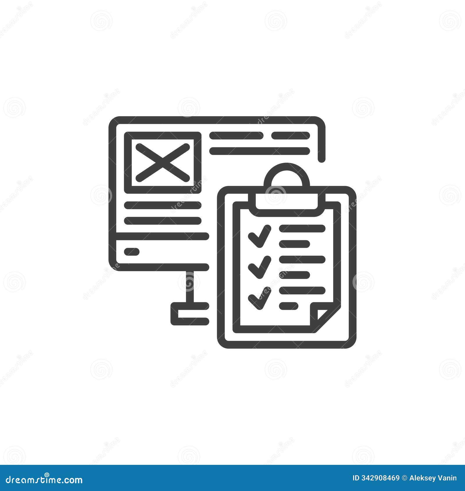 usability testing line icon