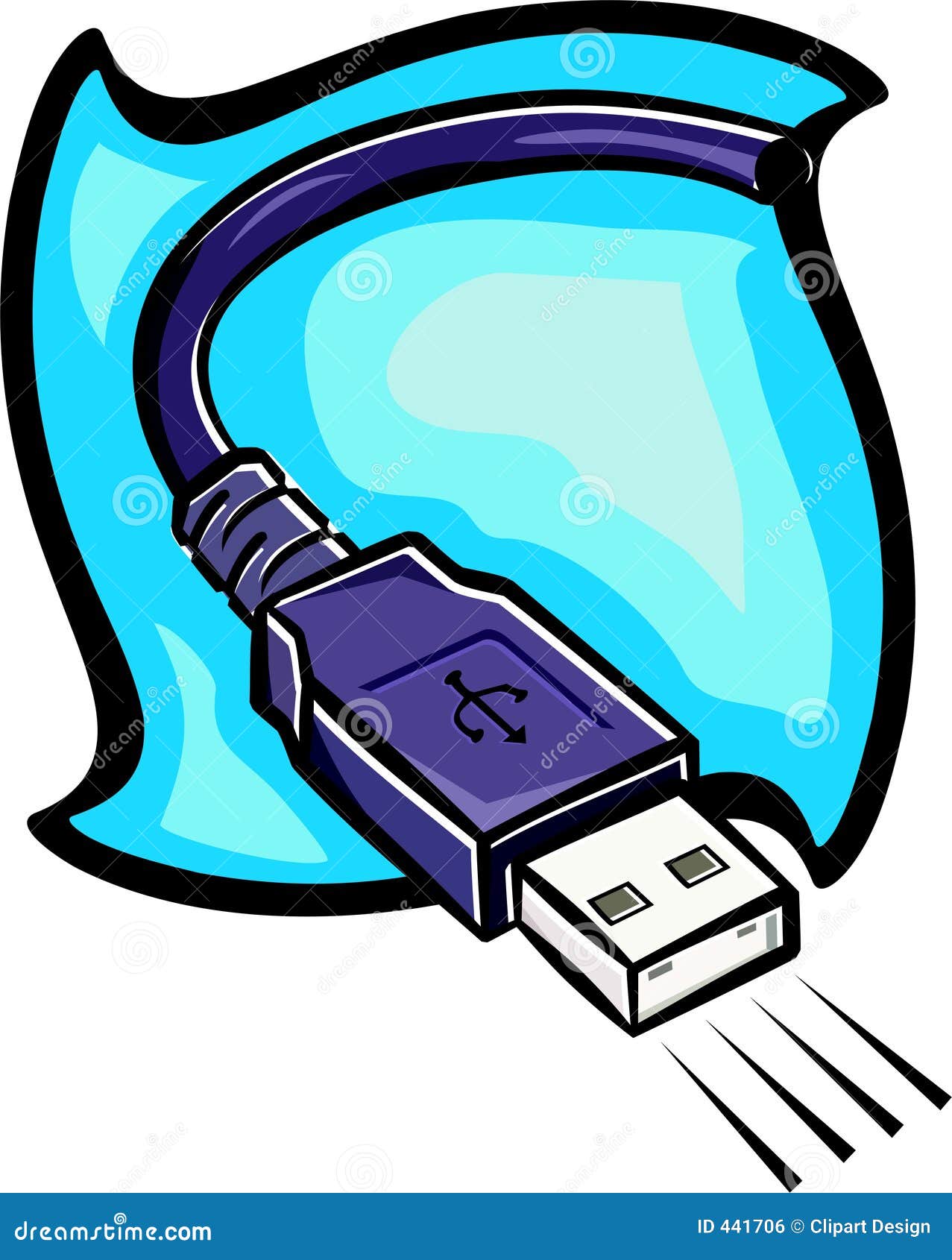 USB cable stock illustration. Illustration of computers 441706