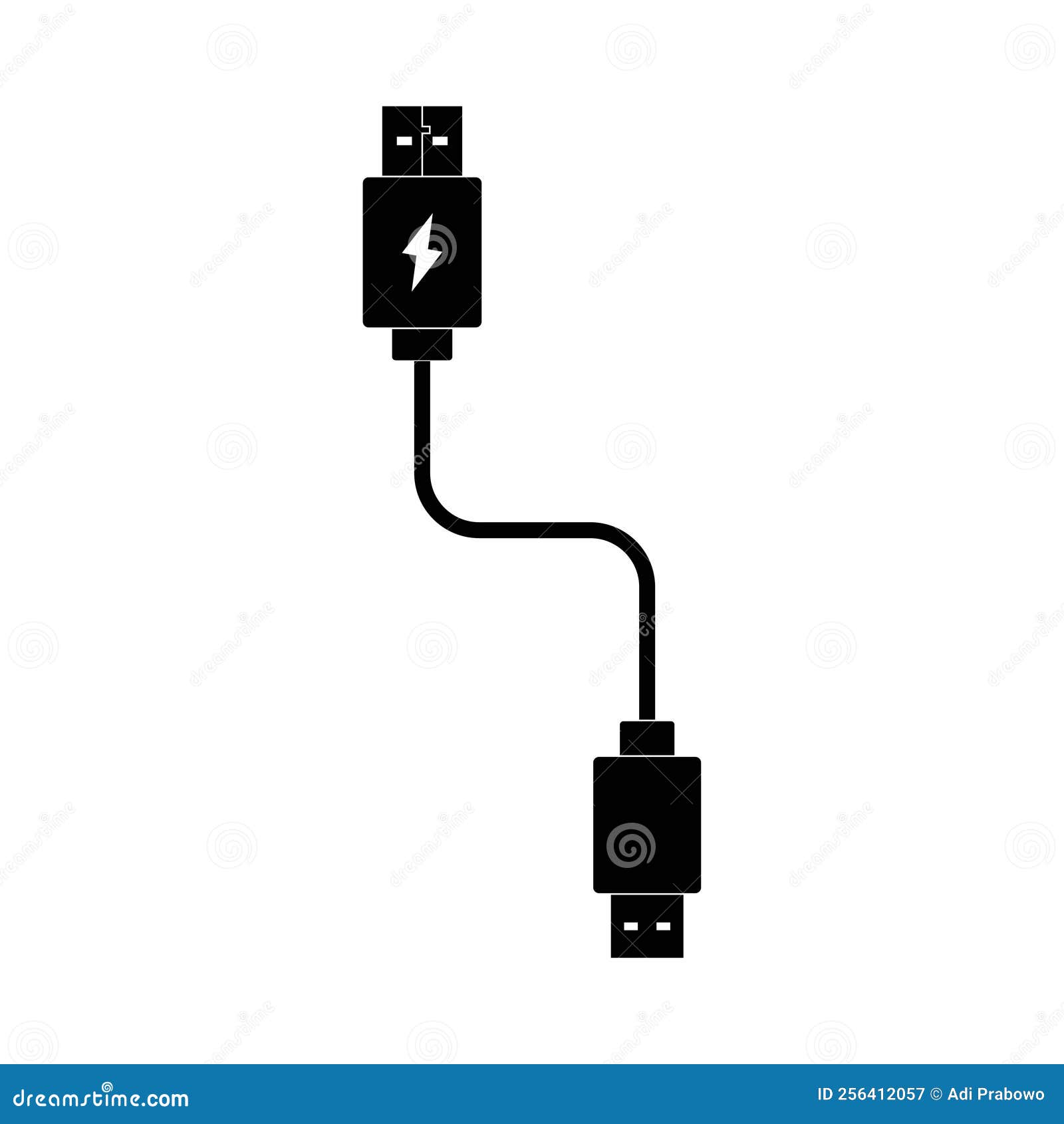 Usb Cable Icon Logo Vector Design Stock Vector Illustration of symbol, cable 256412057