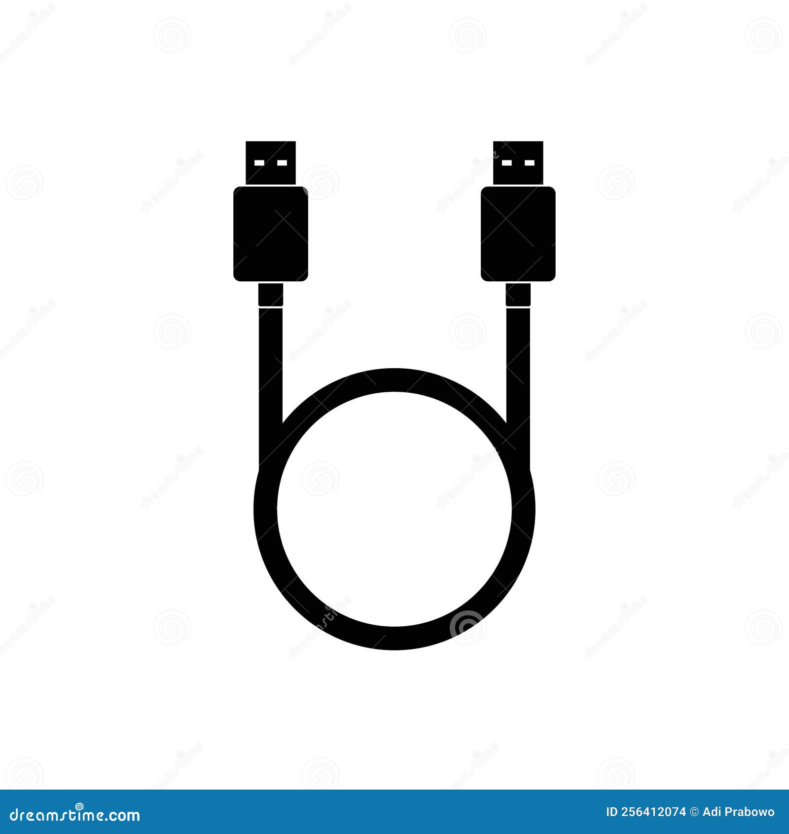 Usb Cable Icon Logo Vector Design Stock Vector Illustration of