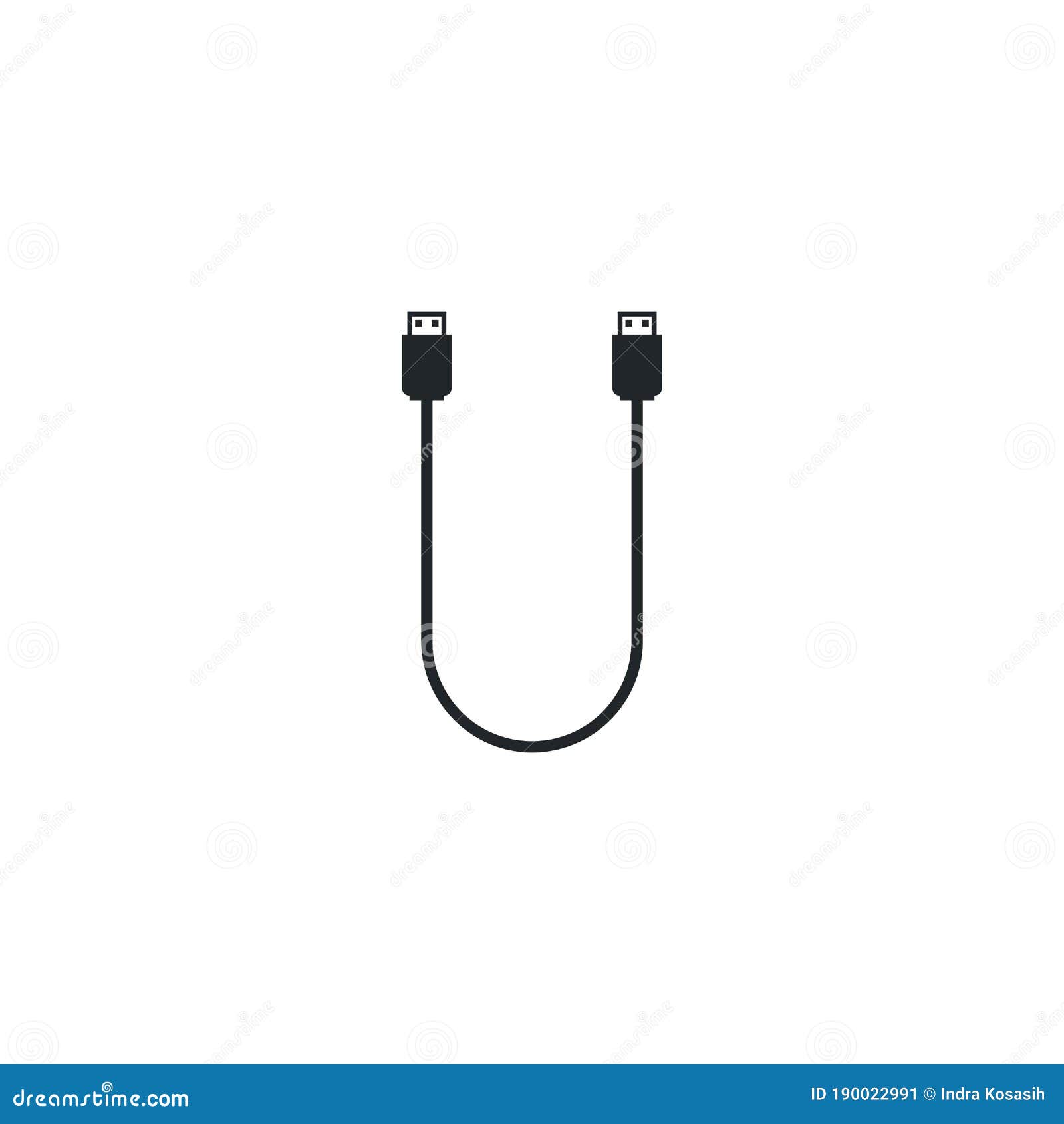 USB Cable Logo Vector Icon Illustration Stock Vector Illustration of wifi, computer 190022991