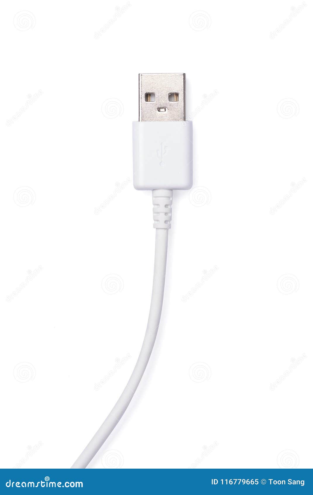 USB Cable Plug with USB Power Plug Adapto Stock Image Image of