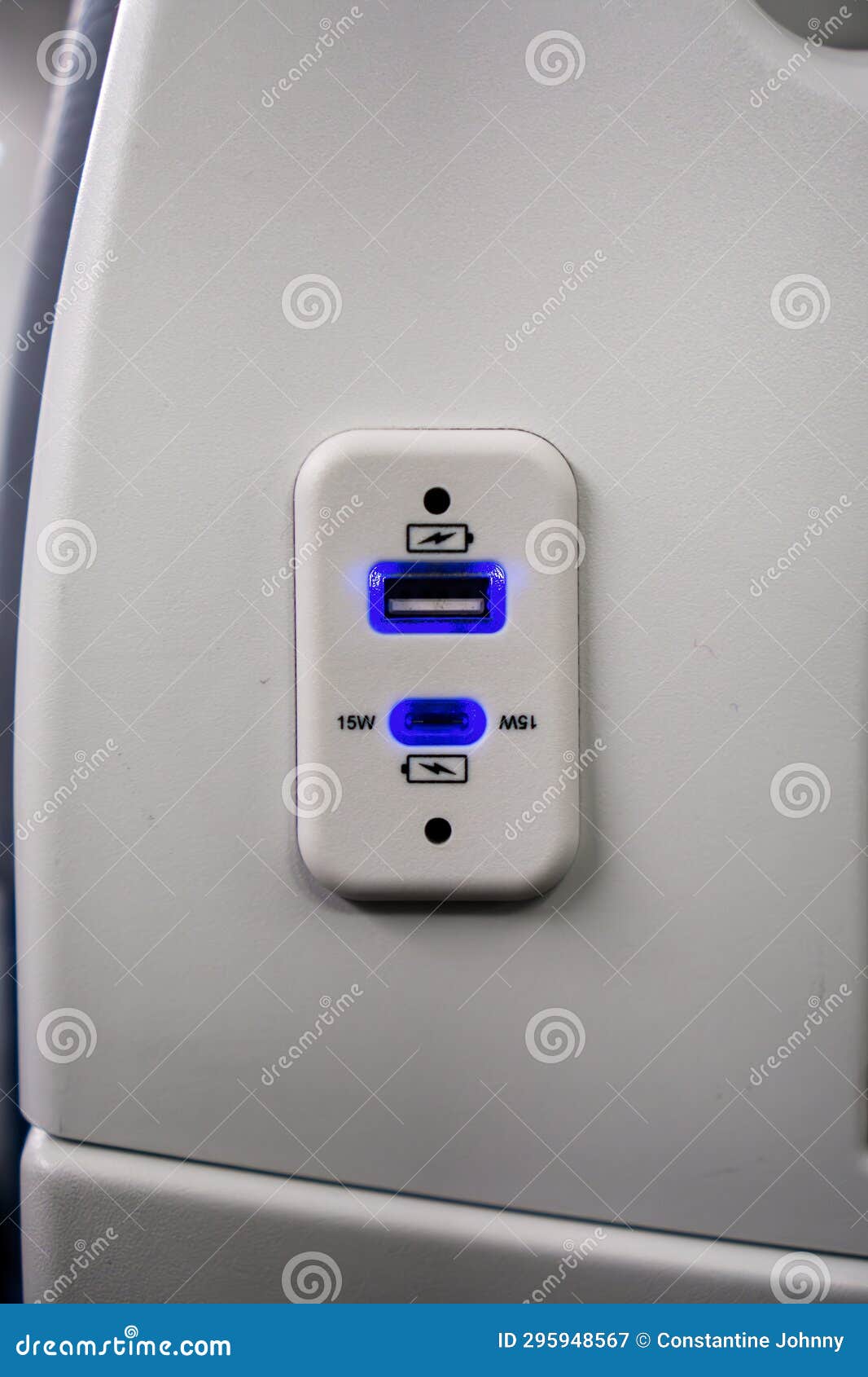 USB Charging Port on Airplane Seat Stock Image Image of power, tablets 295948567