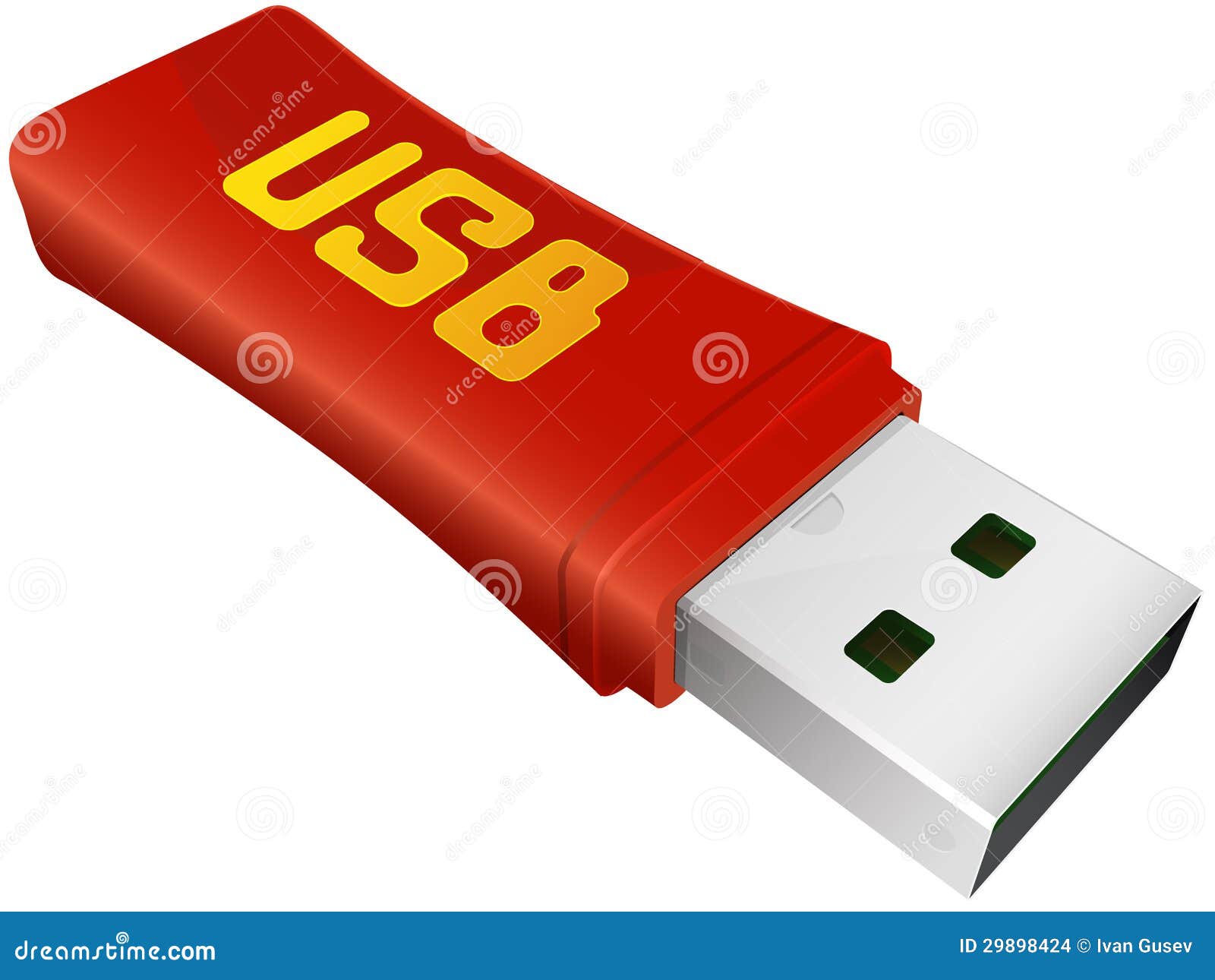 Usb flash card stock vector. Illustration of memory, card 29898424