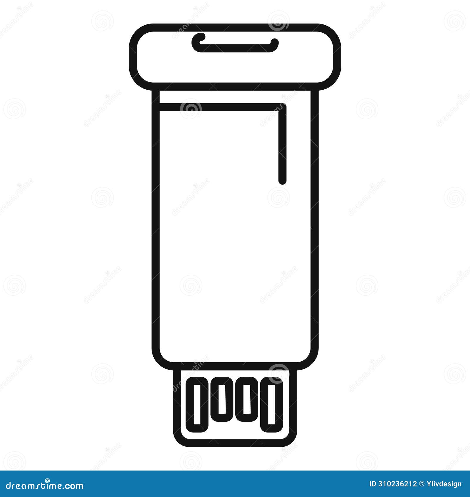 usb flash memory icon outline . machine micro size