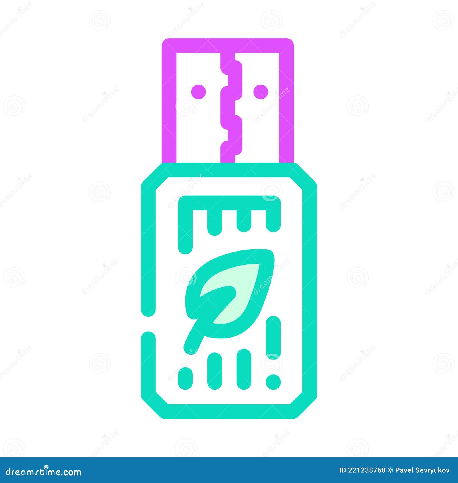 Usb Flash Storage Chia Cryptocurrency Color Icon Vector Illustration Stock  Vector - Illustration of card, trade: 221238768