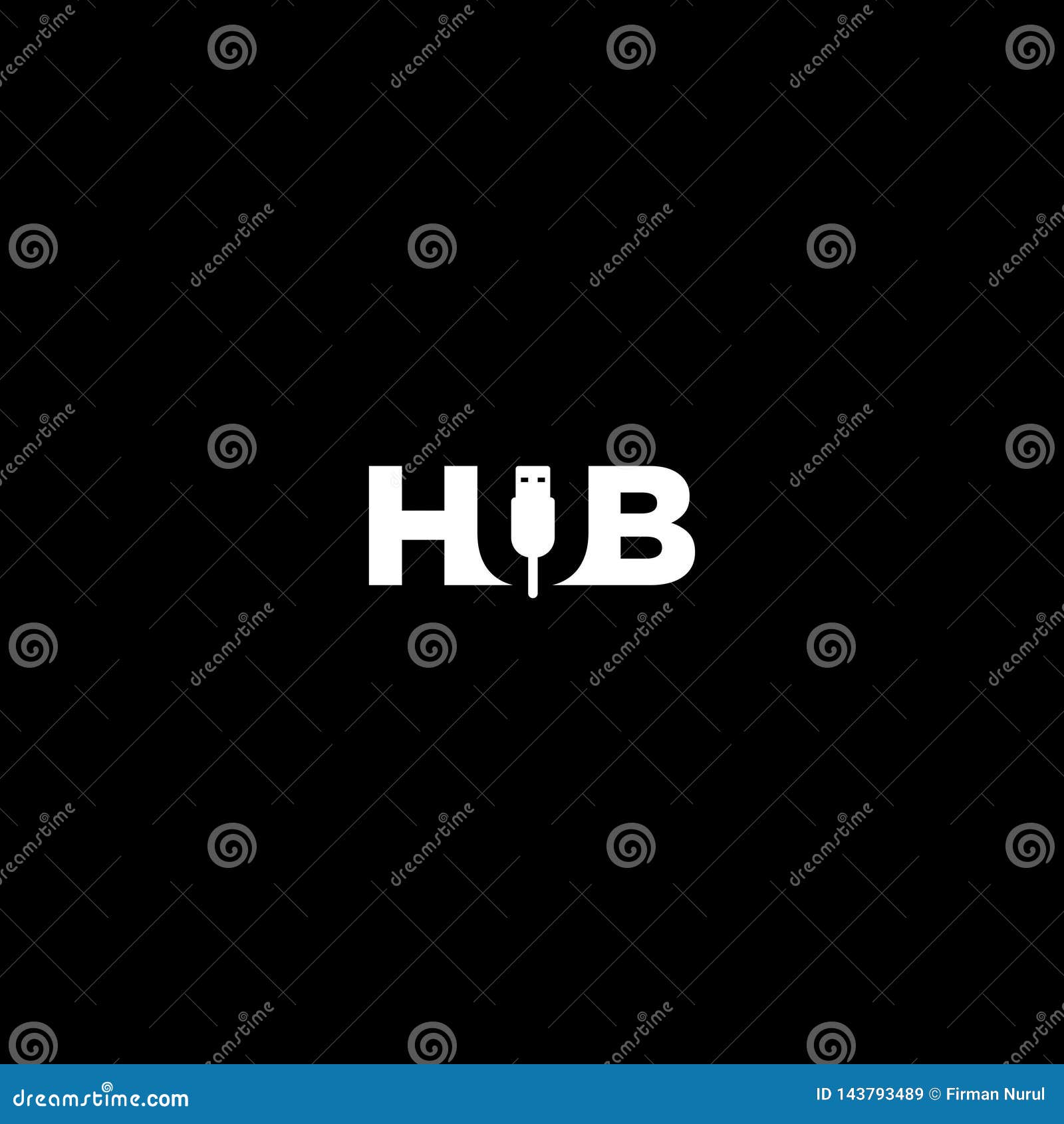 usb hub logo template 