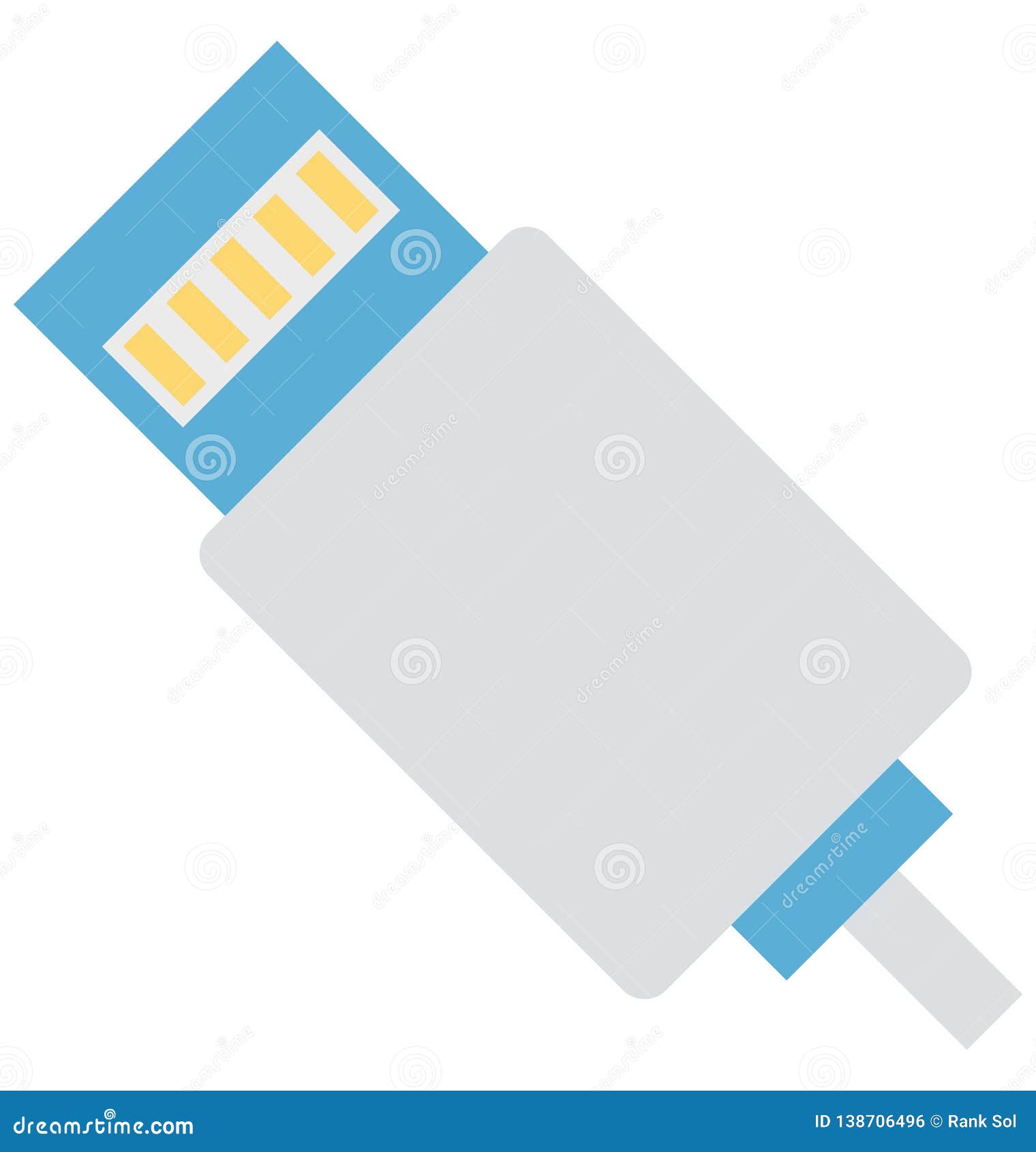 usb  color  icon that can be easily modified or edit