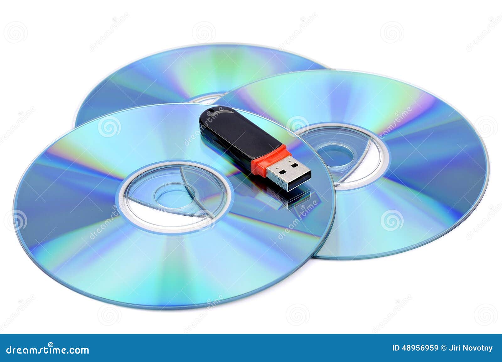 Numeriek Perfect Stuiteren USB Memory Stick and CD stock image. Image of medium - 48956959
