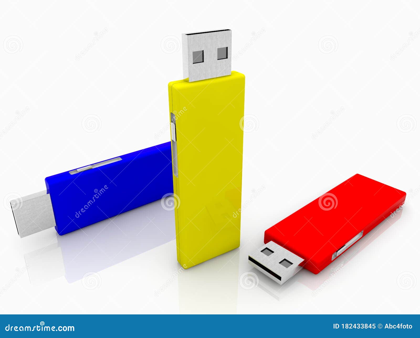 usb memory sticks in various colors