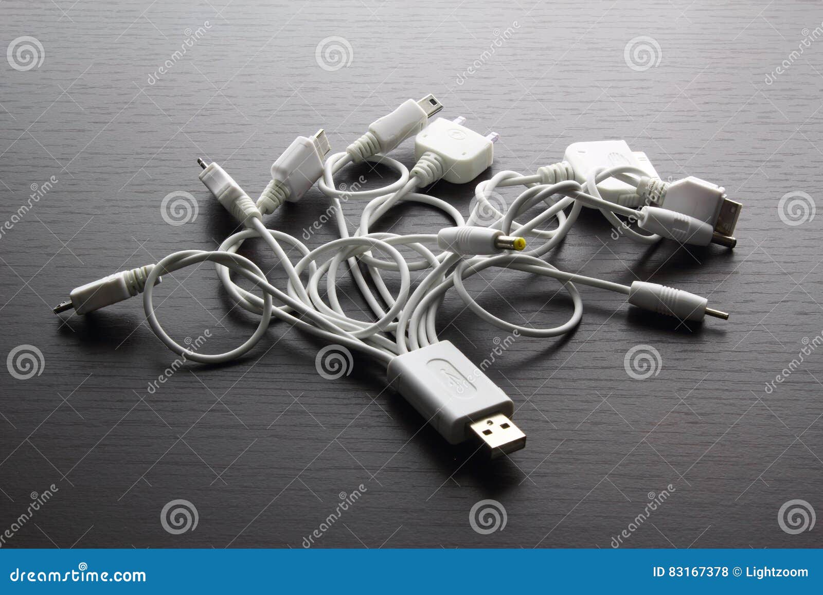 USB Multi Adaptors on Black Background