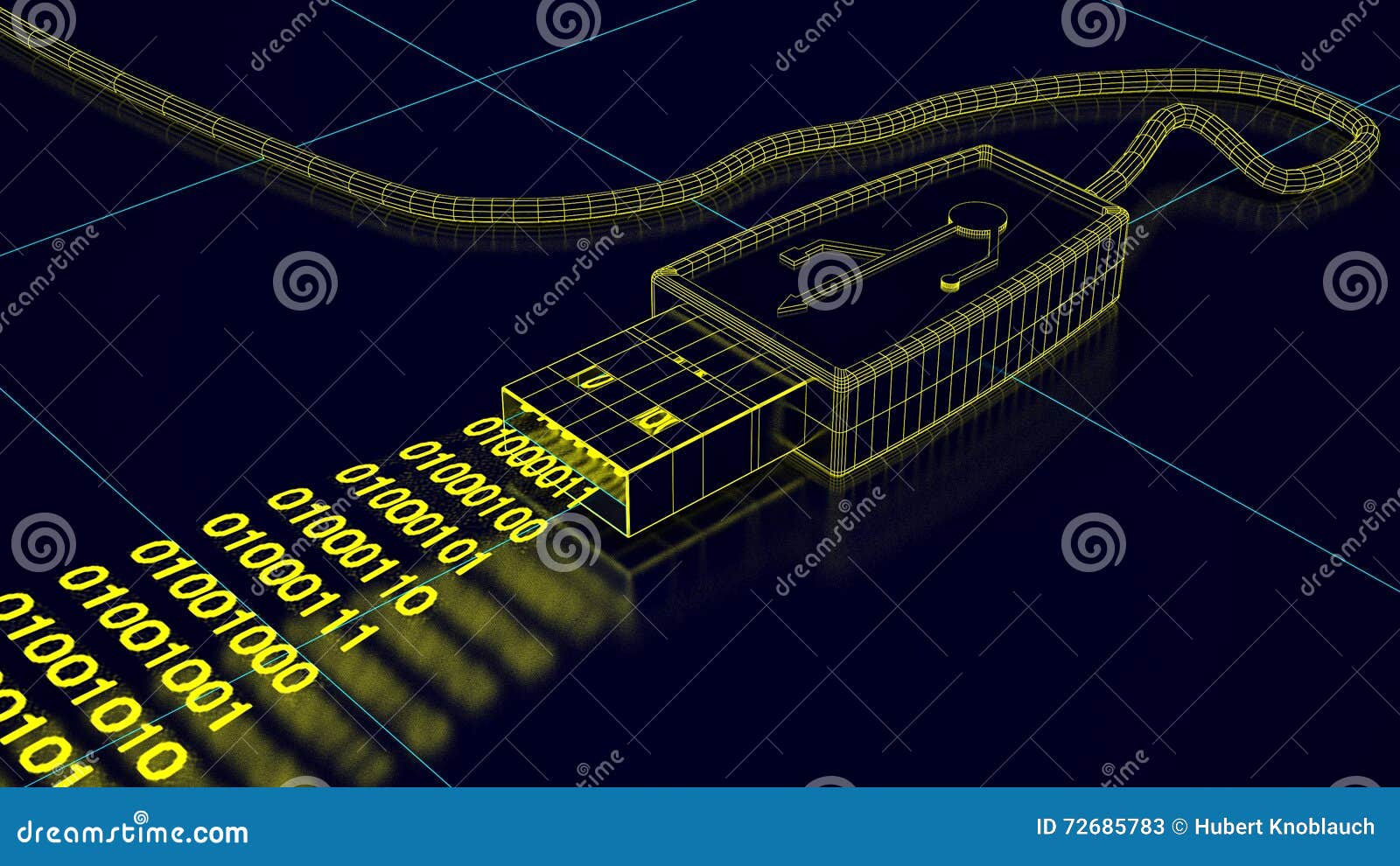 USB Port with Binary Code Shows Data Transfer Stock Illustration -  Illustration of organism, transfer: 72685783