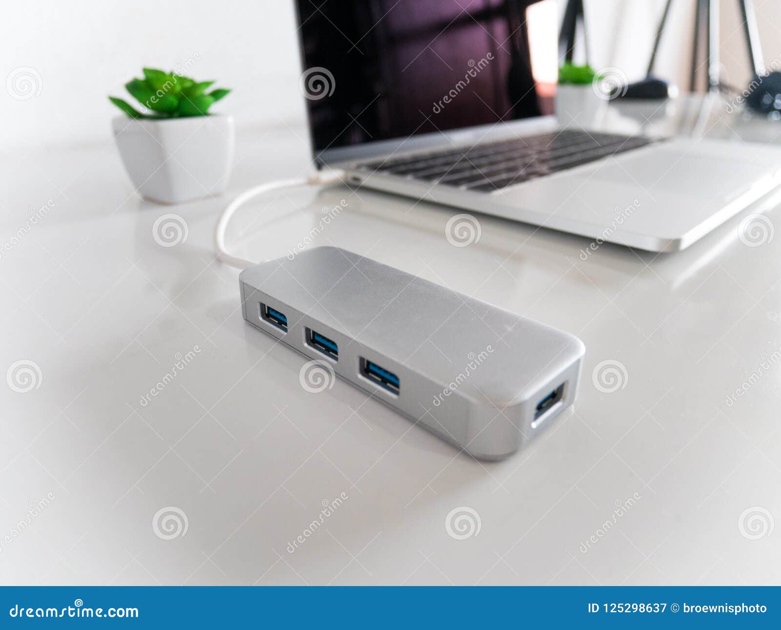 usb to usb type-c adapter converter attached to laptop