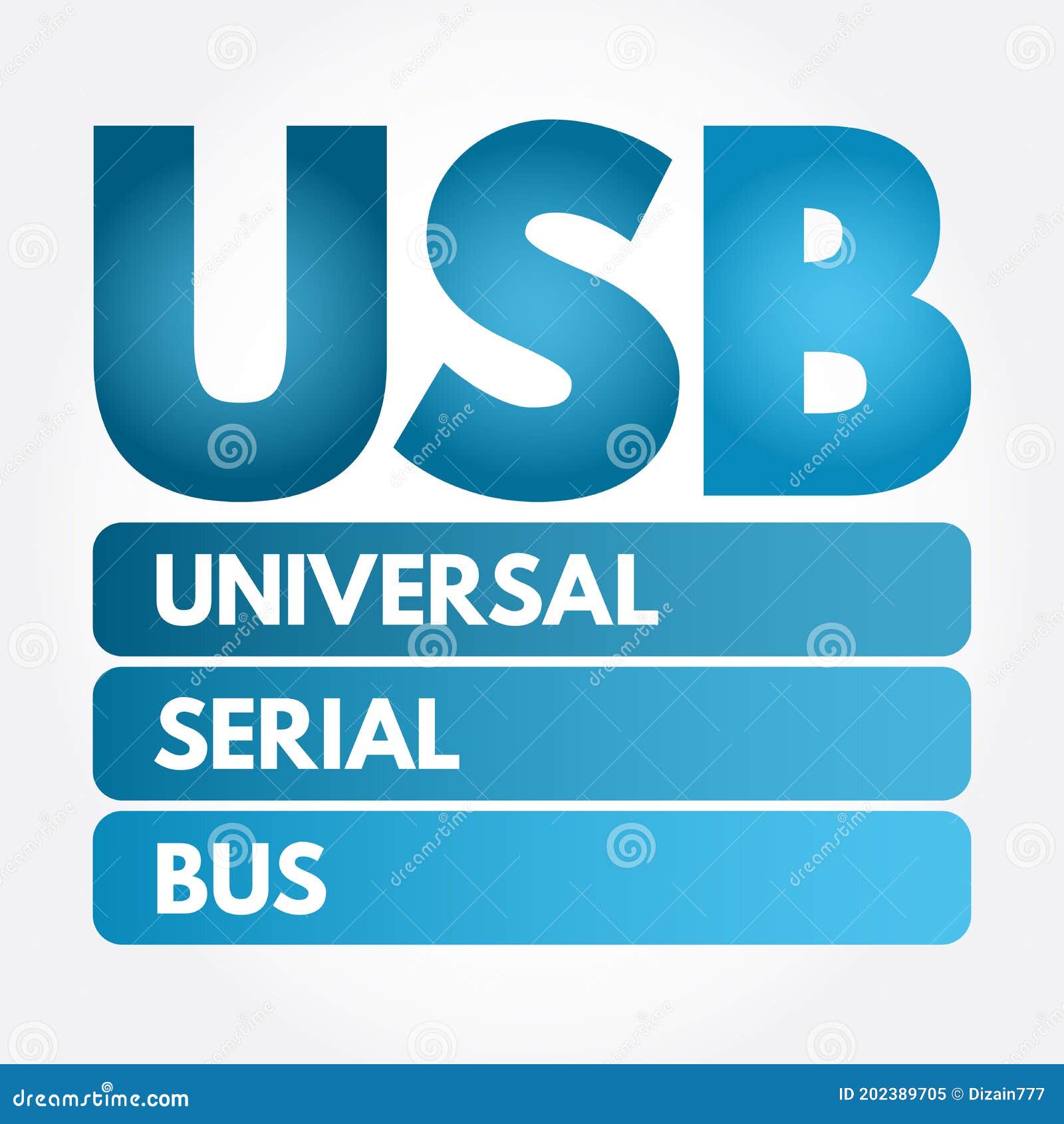 USB Universal Serial Bus Acronym Stock Illustration Illustration of acronym, component