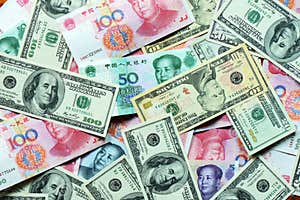 USD And RMB Bank Notes Stock Photo Image Of Currency 39412258