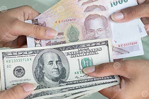 USD To THB Stock Image Image Of Baht Dollar Thai Currency 28260527