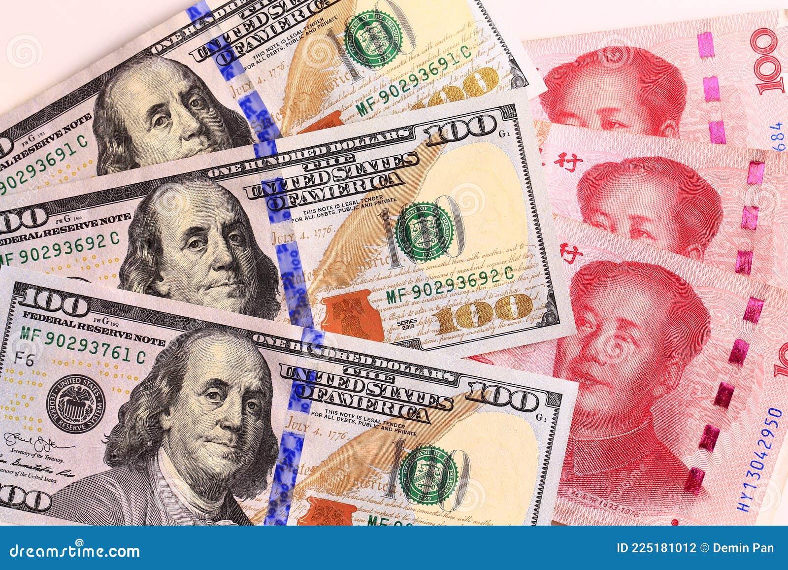 USD vs RMB stock photo. Image of renmin, exchange, paper 225181012