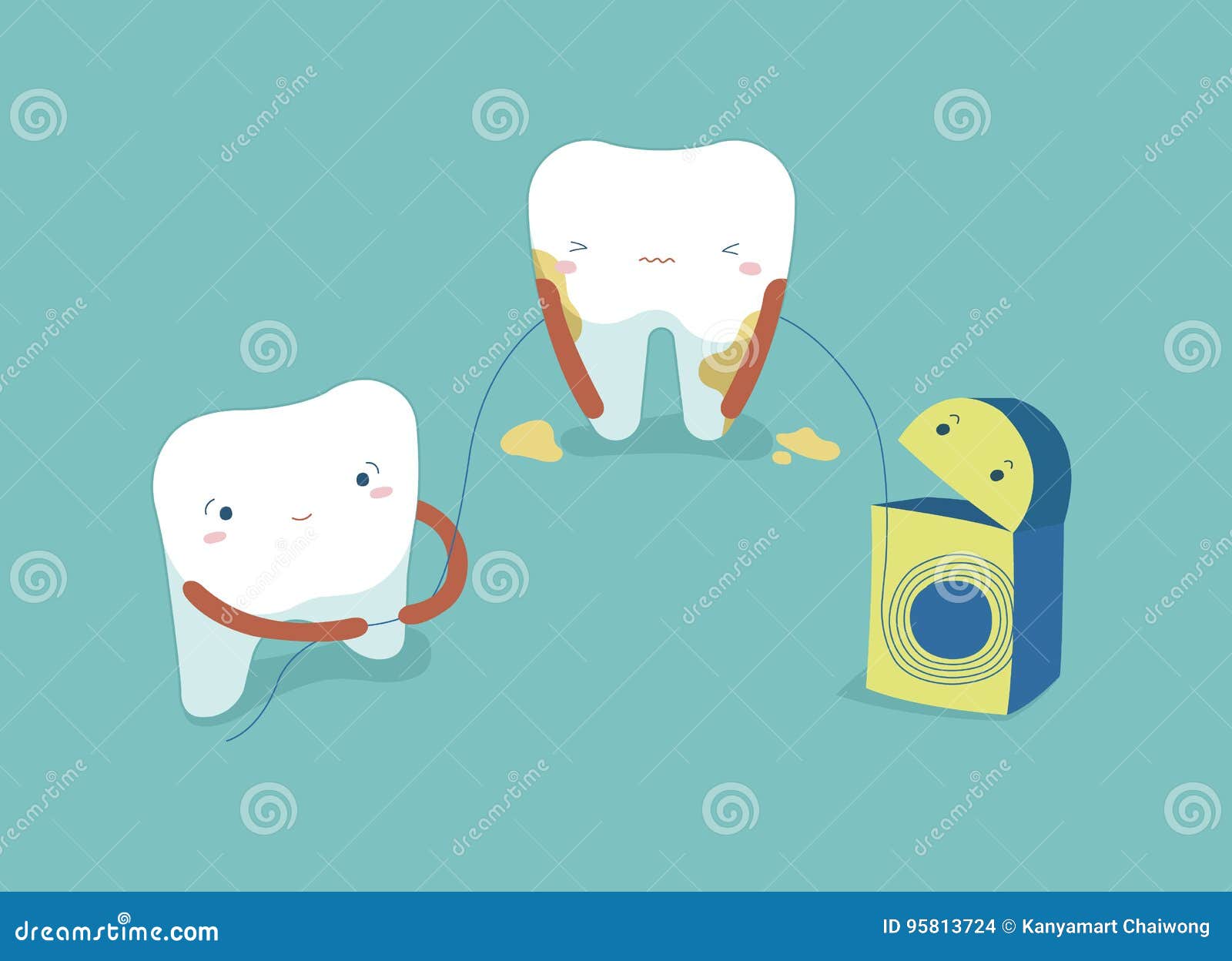 use dental floss white healthy teeth ,teeth and tooth concept of dental