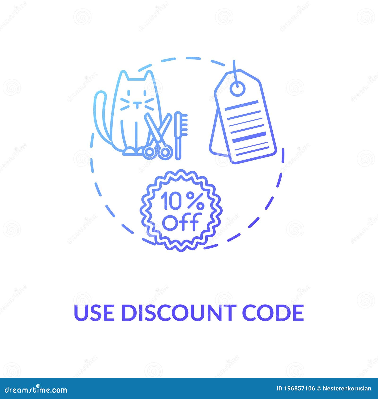 Use Discount Code Concept Icon Stock Vector - Illustration of icon, code:  196857106