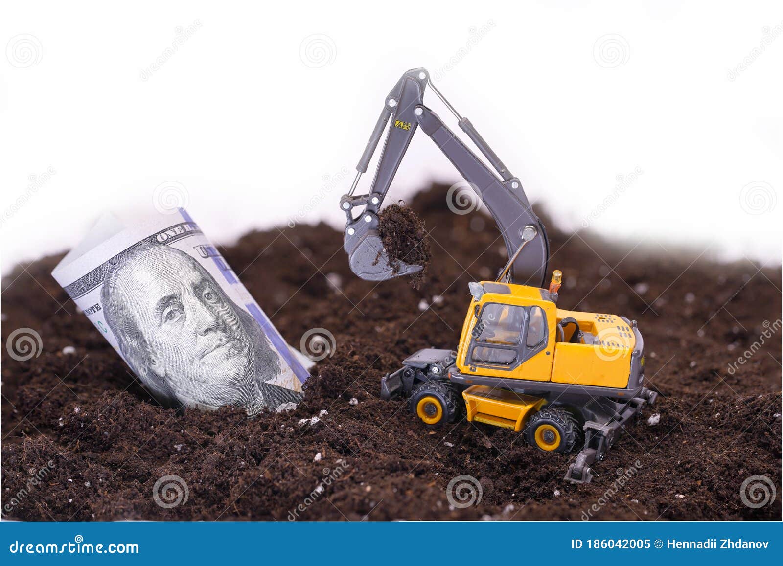 Use of an Excavator in Construction Stock Image Image of large