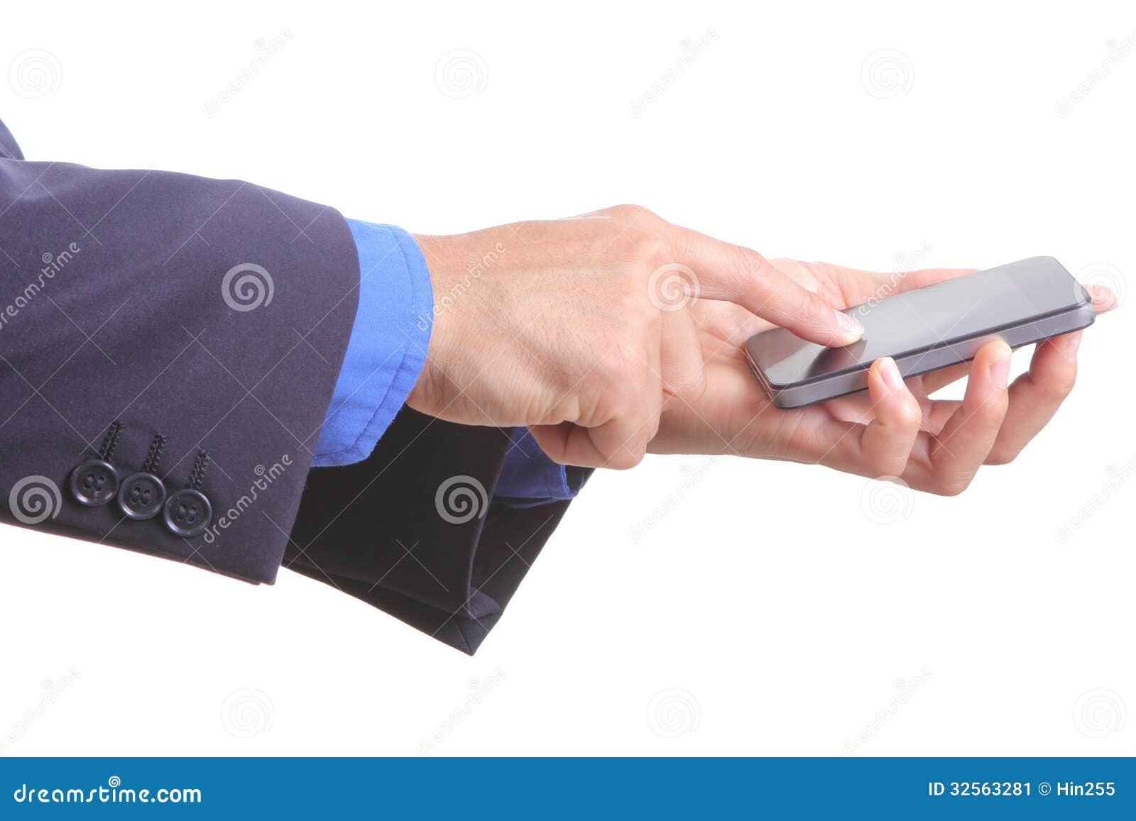 Use Finger Touch Smart Phone Stock Image - Image: 32563281