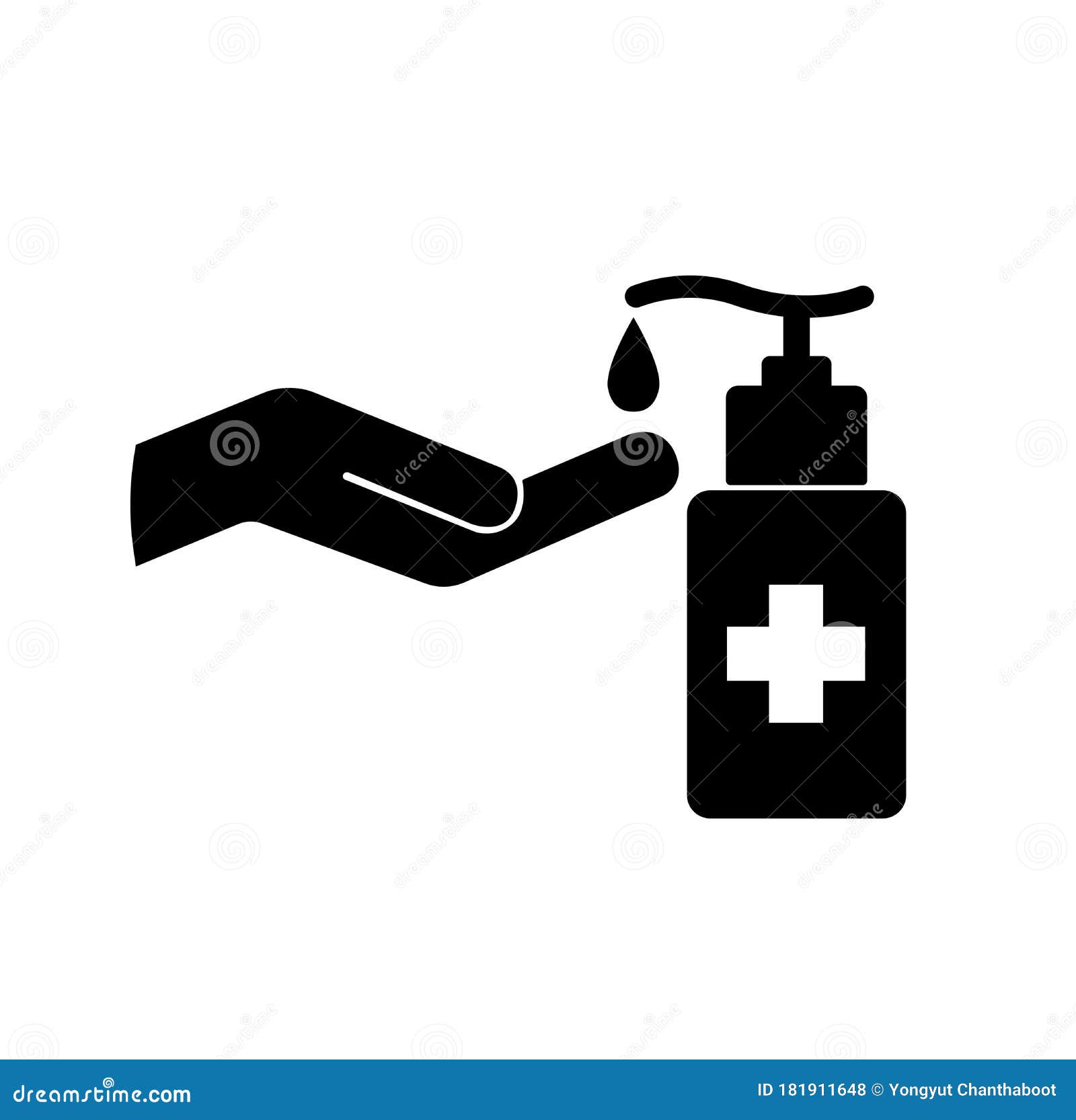 use hand sanitizer black icon , , isolate on white background label. eps10