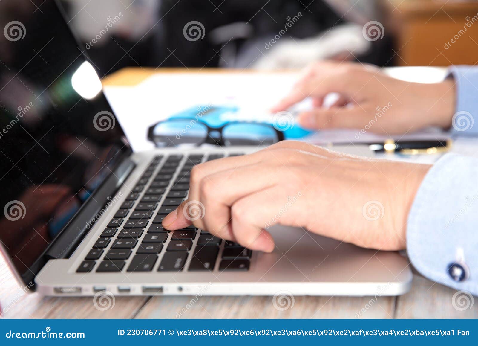 Use Laptop To Surf the Stock Image Image of query