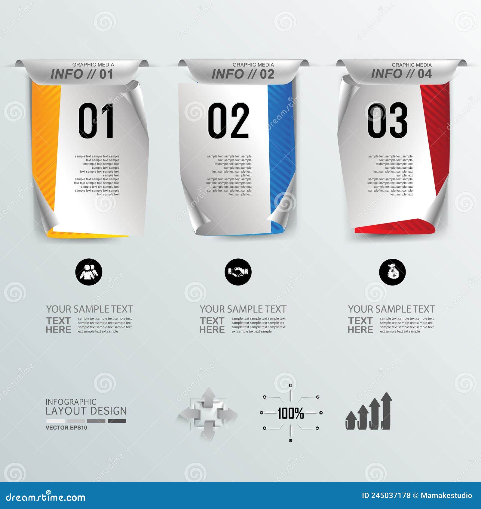 Business Paper Template for Info Graphic Stock Vector Illustration of