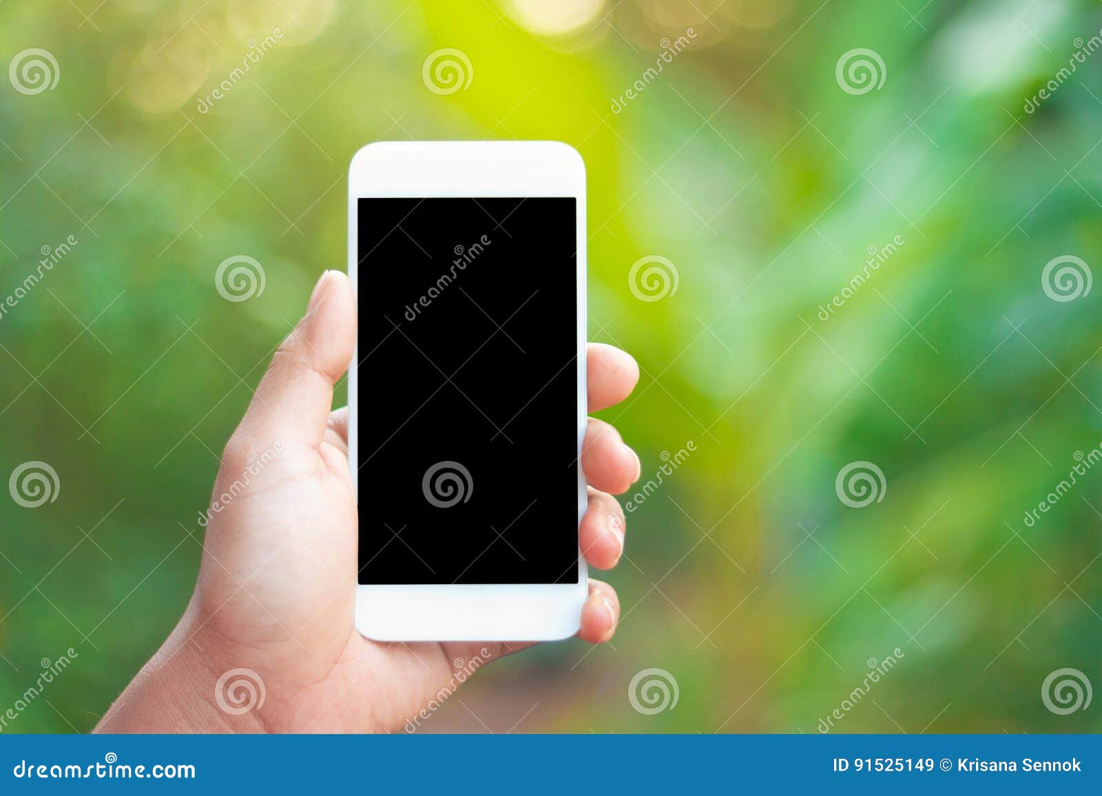 Use Your Left Hand To Hold a Smartphone Stock Image Image of