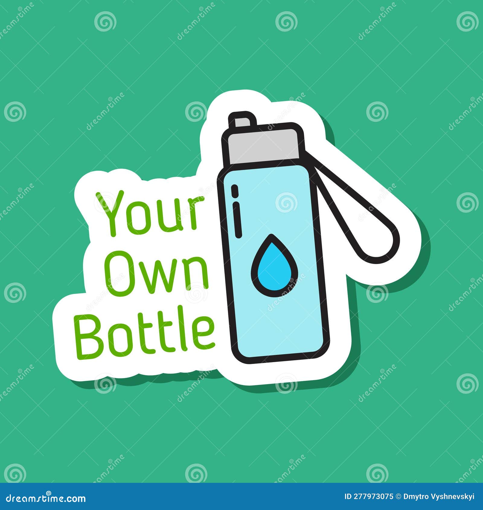 use your own bottle color  eco sticker