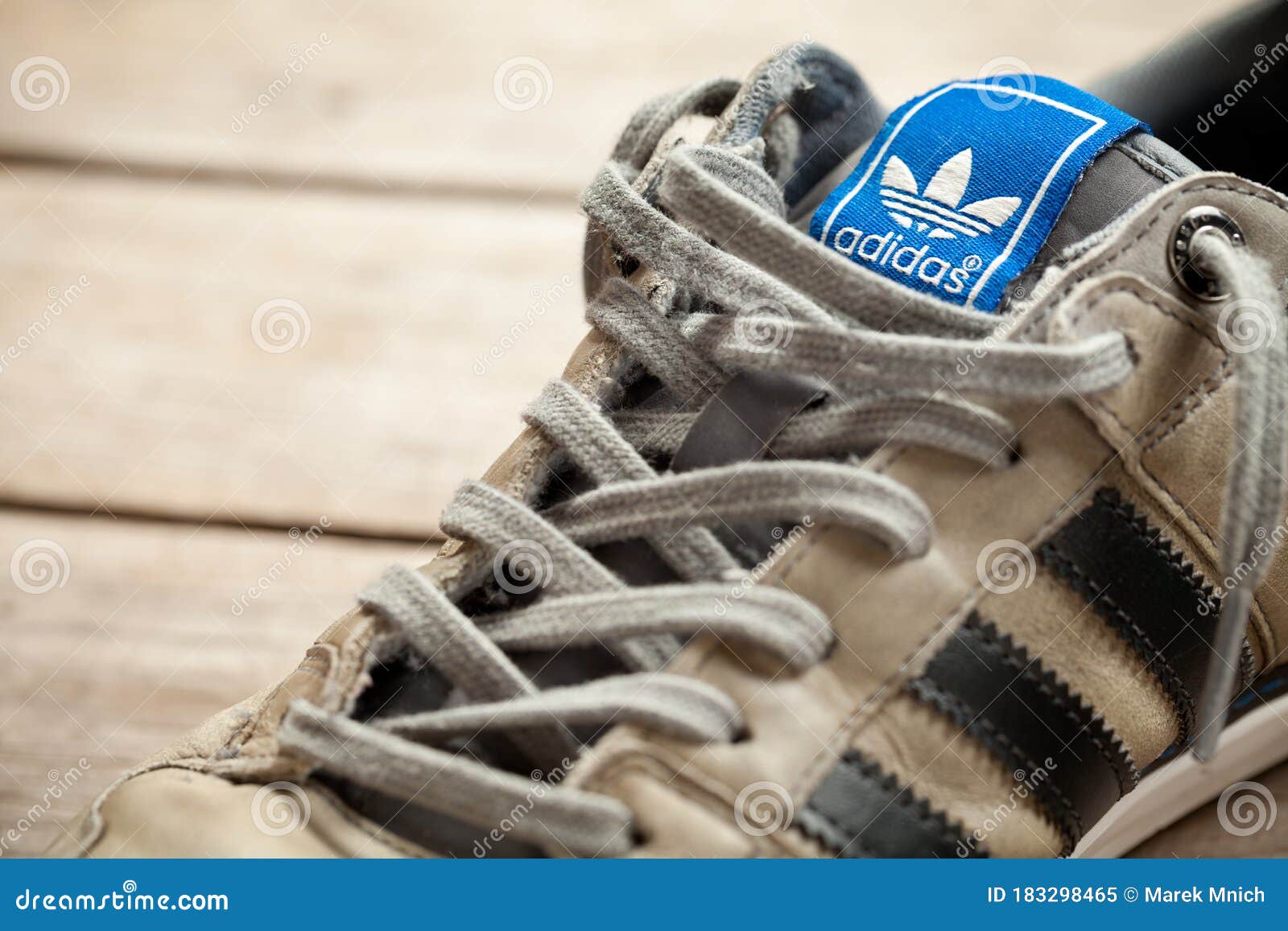 Puñado especificar Organo Used adidas shoe editorial image. Image of detail, focus - 183298465