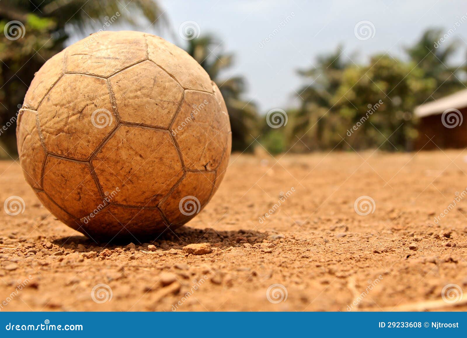 Used African Soccer Ball stock photo. Image of liberia 29233608