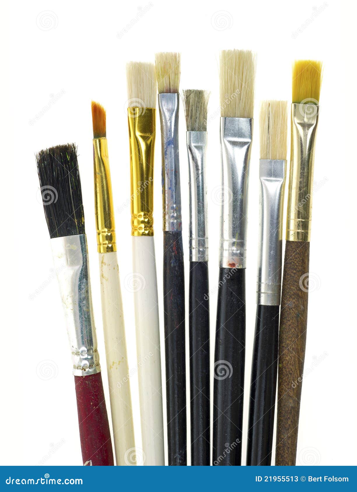 Used artist brushes stock image. Image of used, watercolor 21955513