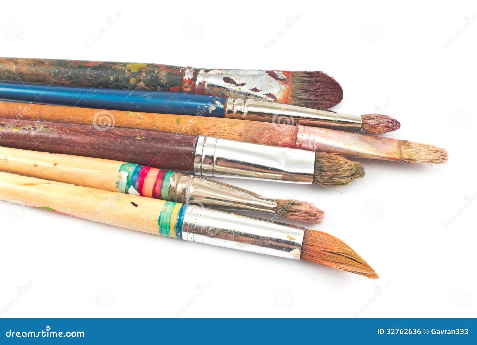 Used artist brushes stock photo. Image of used, cartoon 32762636
