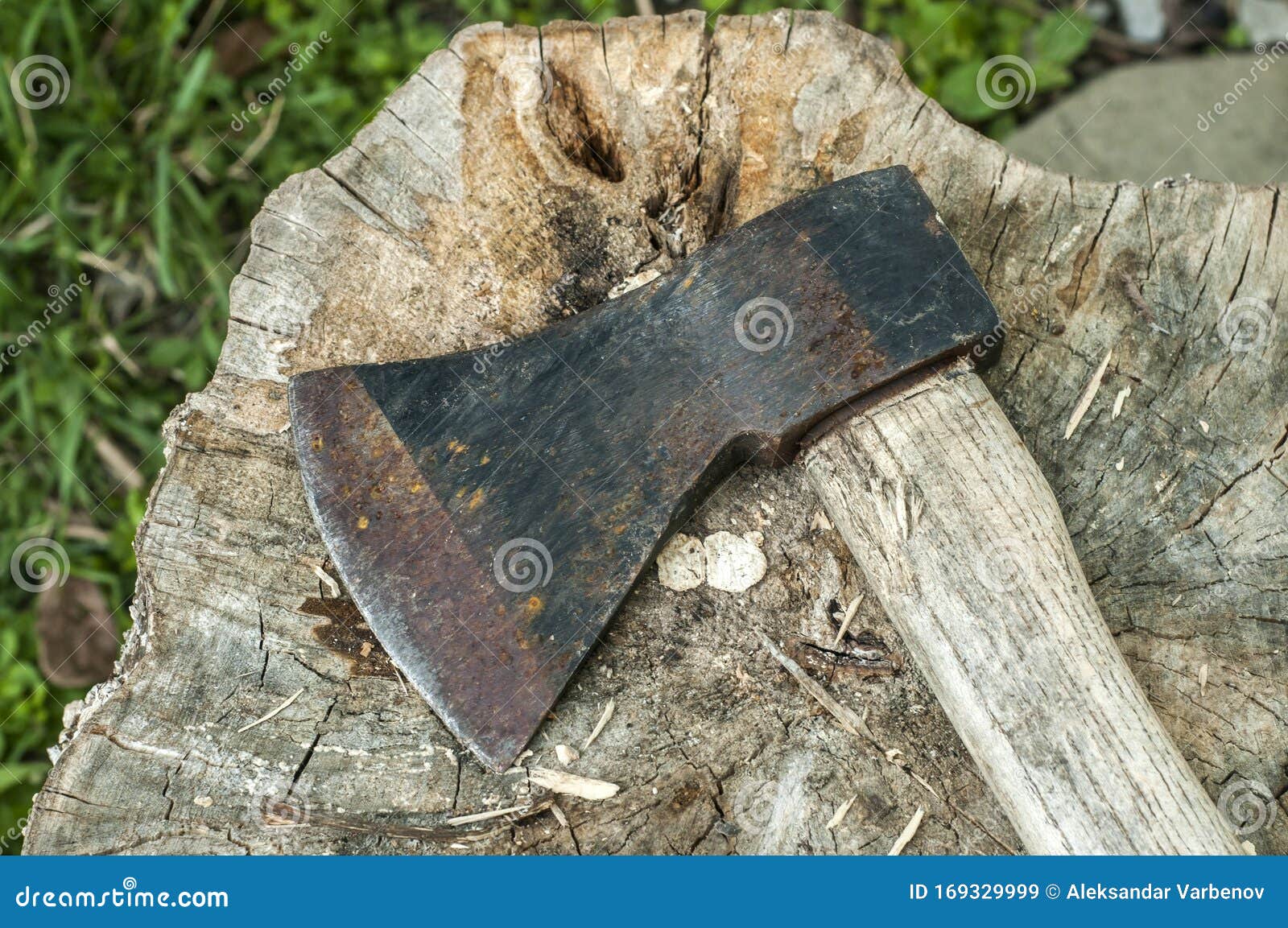 Used ax blade closeup stock image. Image of work, lumberjack - 169329999