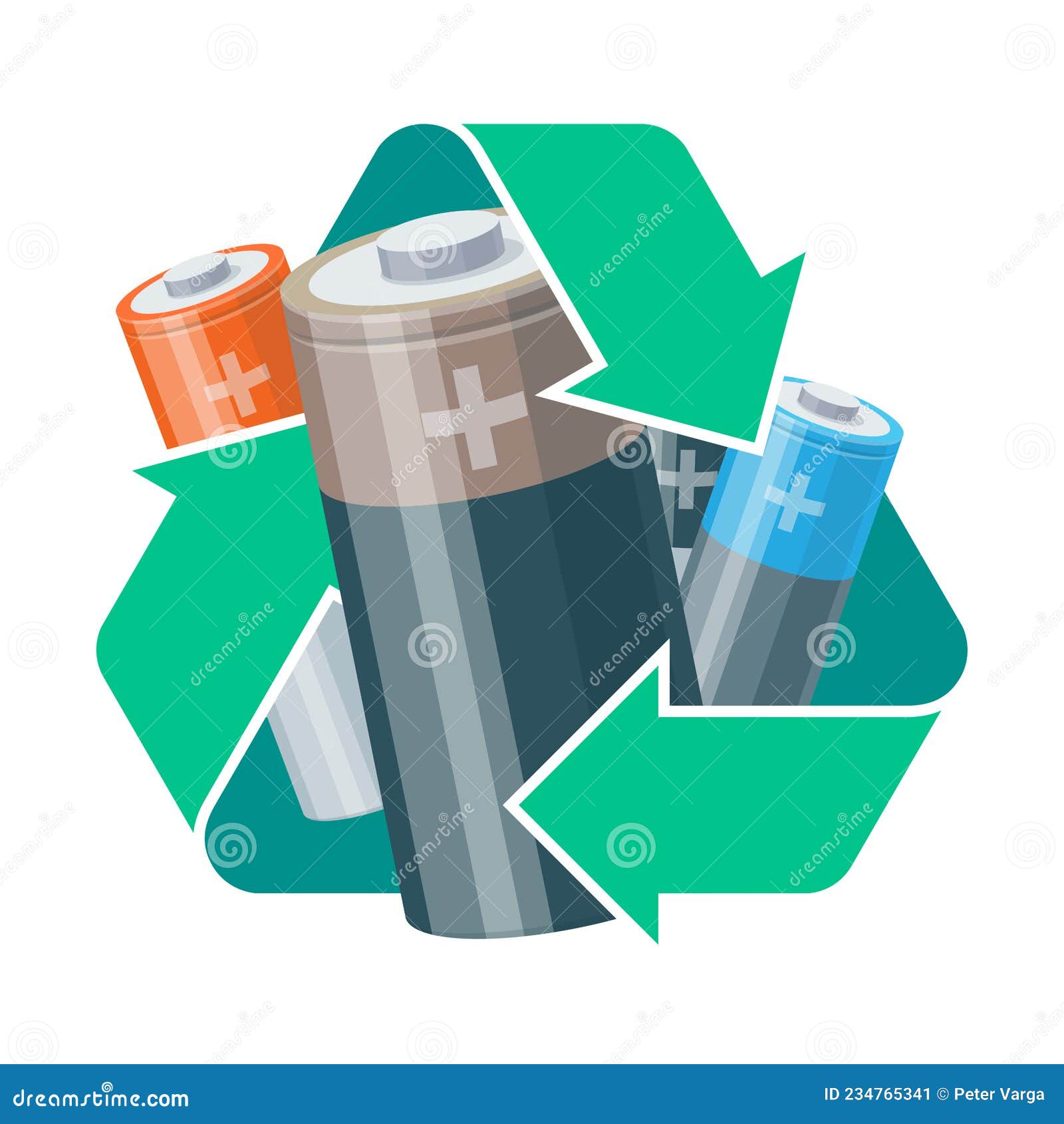 used batteries with recycling 