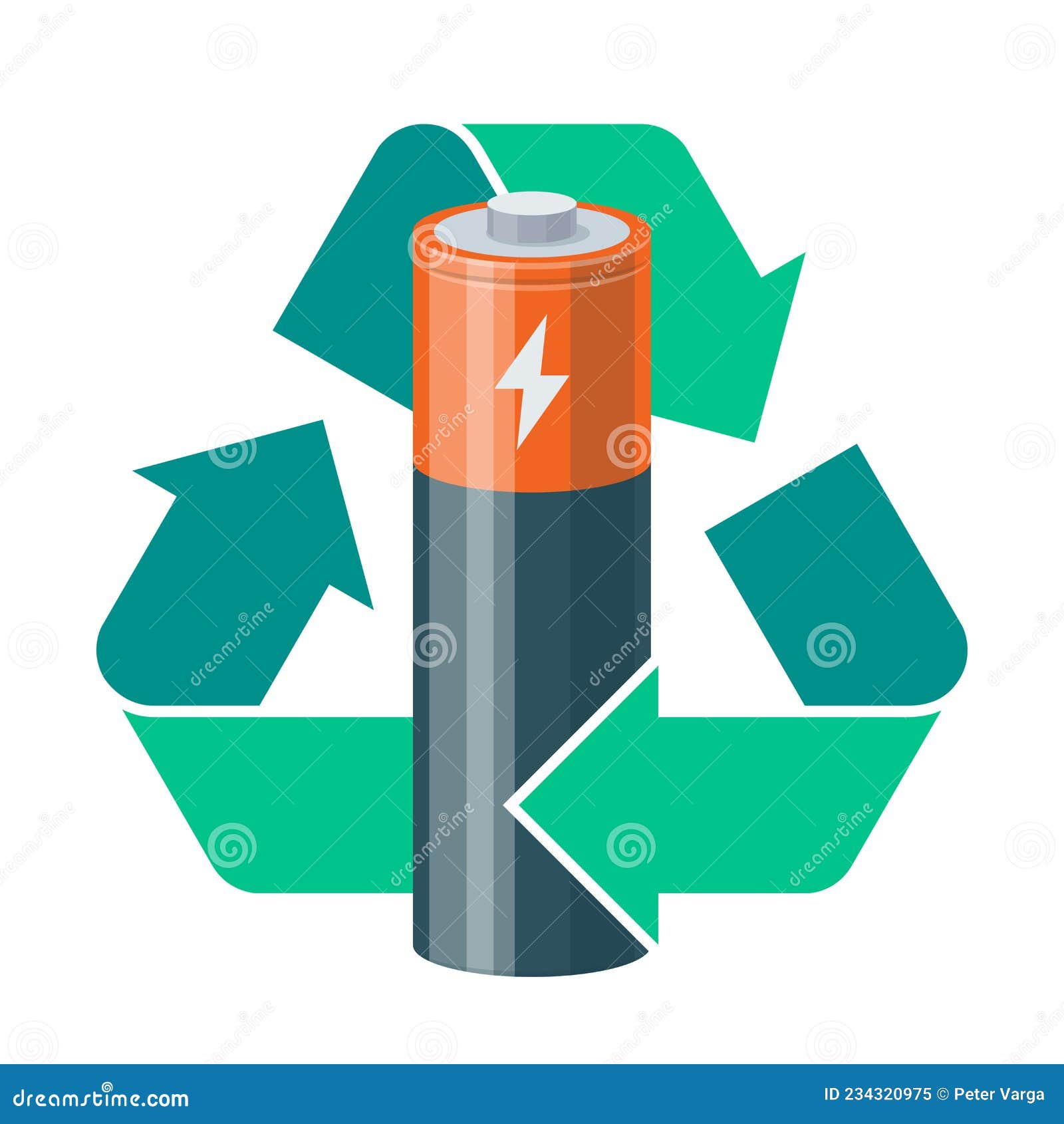 used battery with recycling 