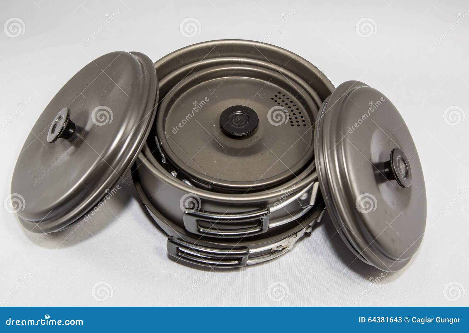 Used Camping Supplies Cooking Set Stock Image Image of picnic