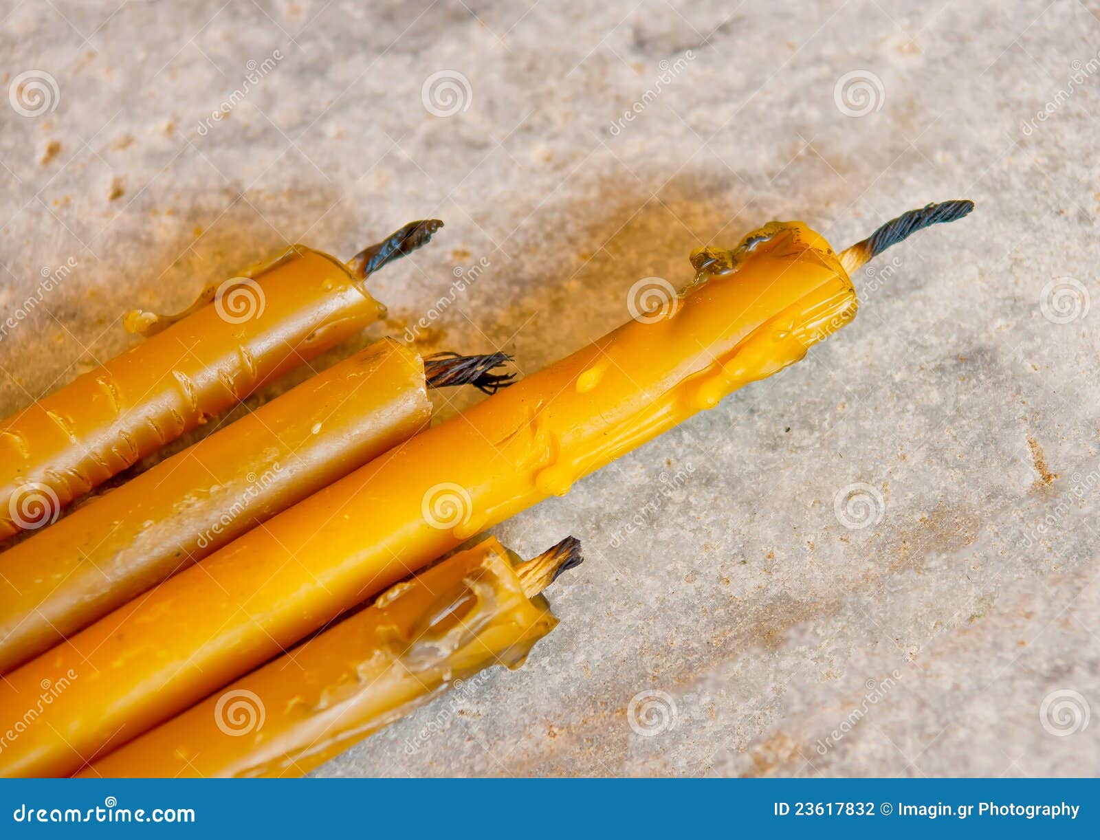 Used candles stock photo. Image of orange, flare, closeup 23617832