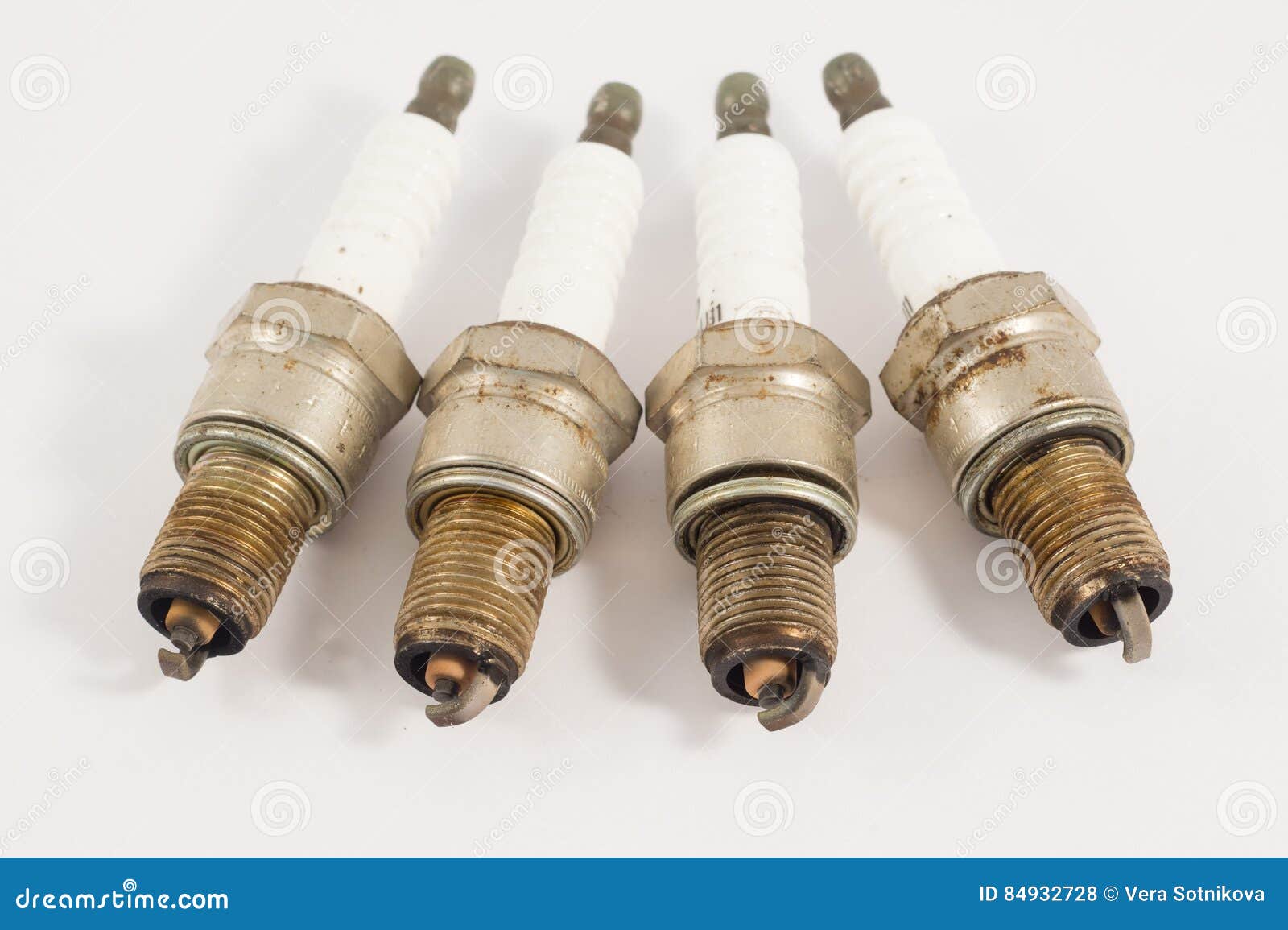 Used Car Spark Plugs. Vehicle Engine Parts. Stock Photo Image of ignition, repair 84932728