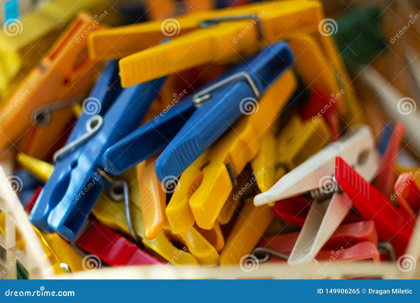 Used Colorful Laundry Clips Stock Image Image of tool, clips 149906265