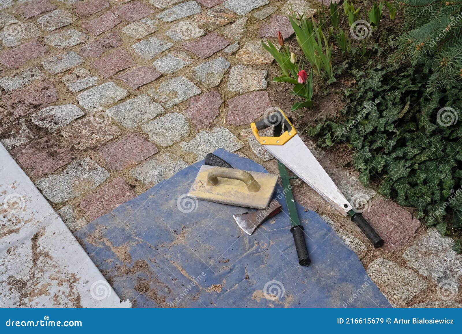 Used construction tools stock image. Image of object 216615679
