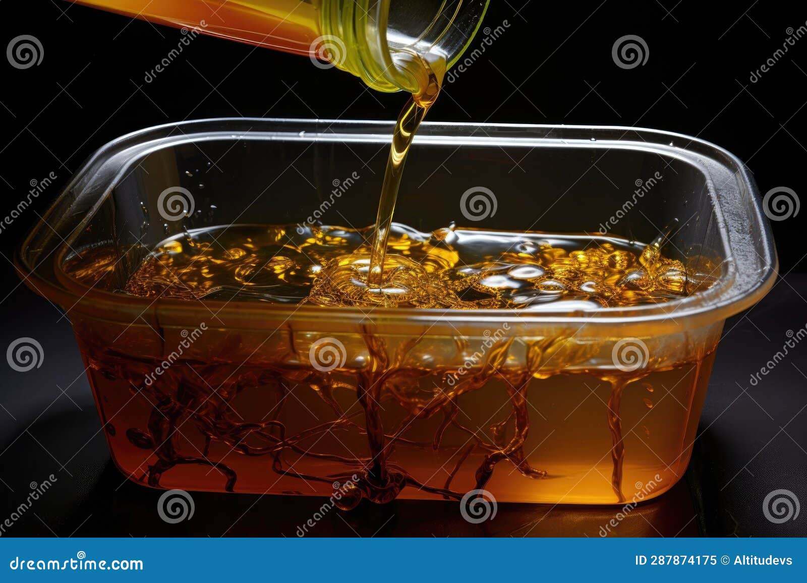 Used Cooking Oil Ready for Ecofriendly Disposal Stock Illustration