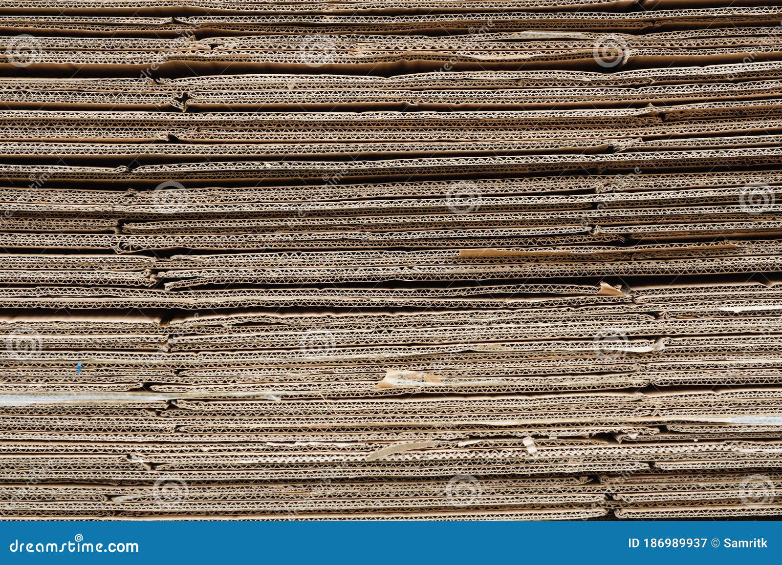 Used Corrugated Cardboard Boxes Stacked Stock Image Image of brown