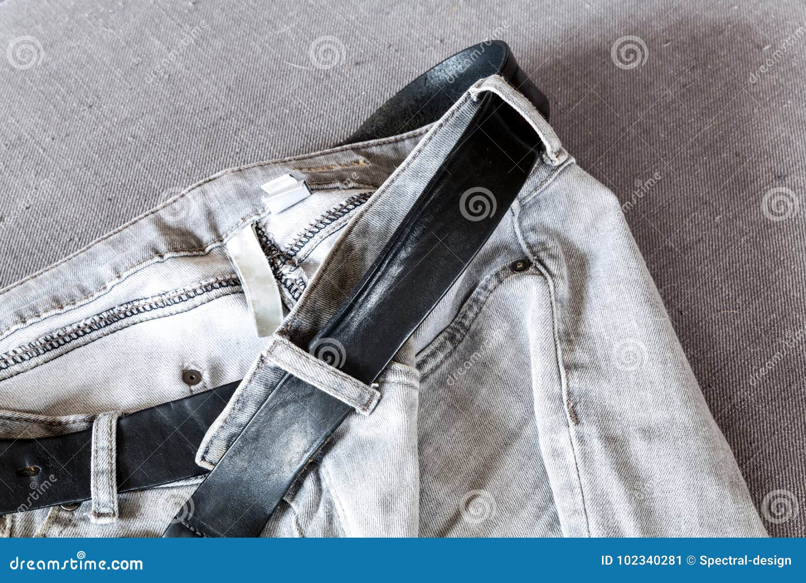 Denim jeans and a belt stock image. Image of elegance 102340281