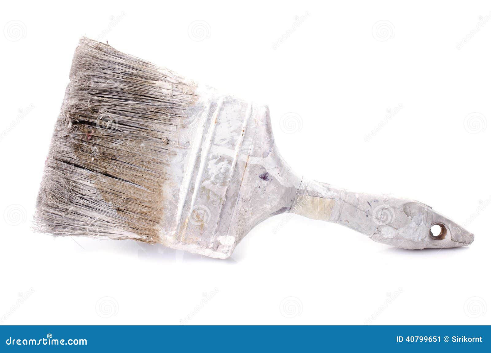 Used and Dirty Paint Brush Isolated Stock Image Image of work