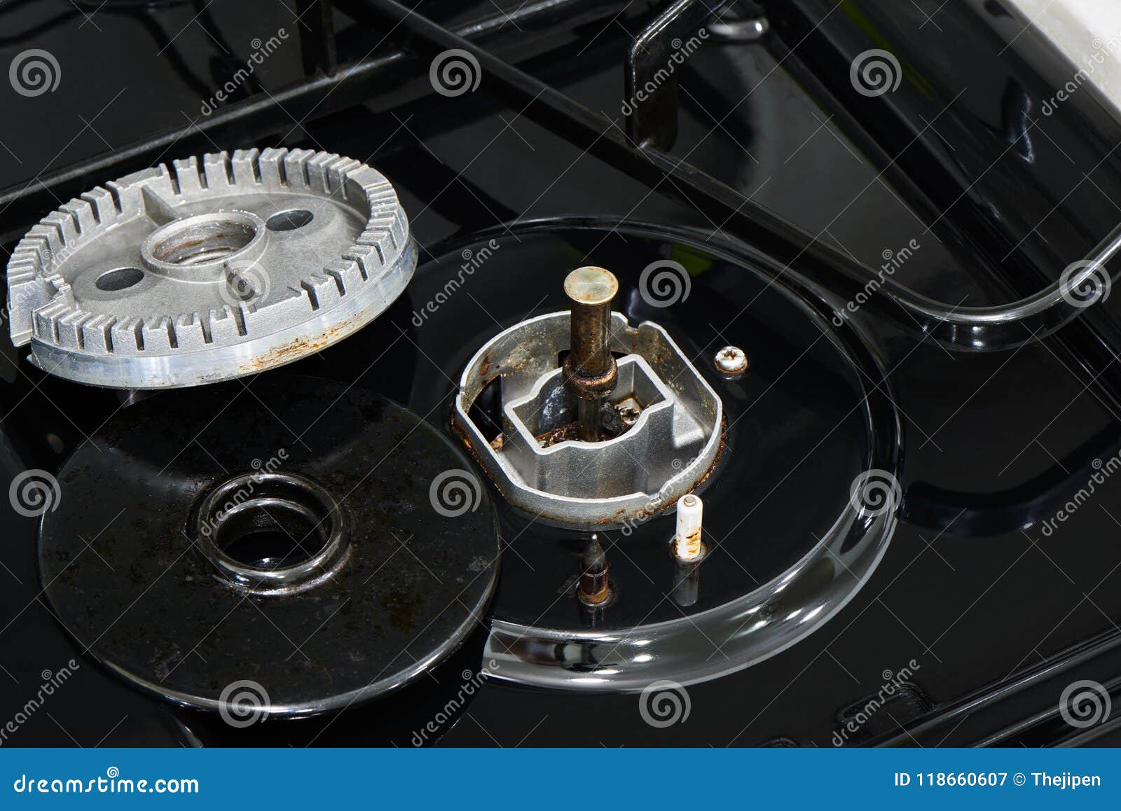 Used gas range stock image. Image of domestic, stove 118660607