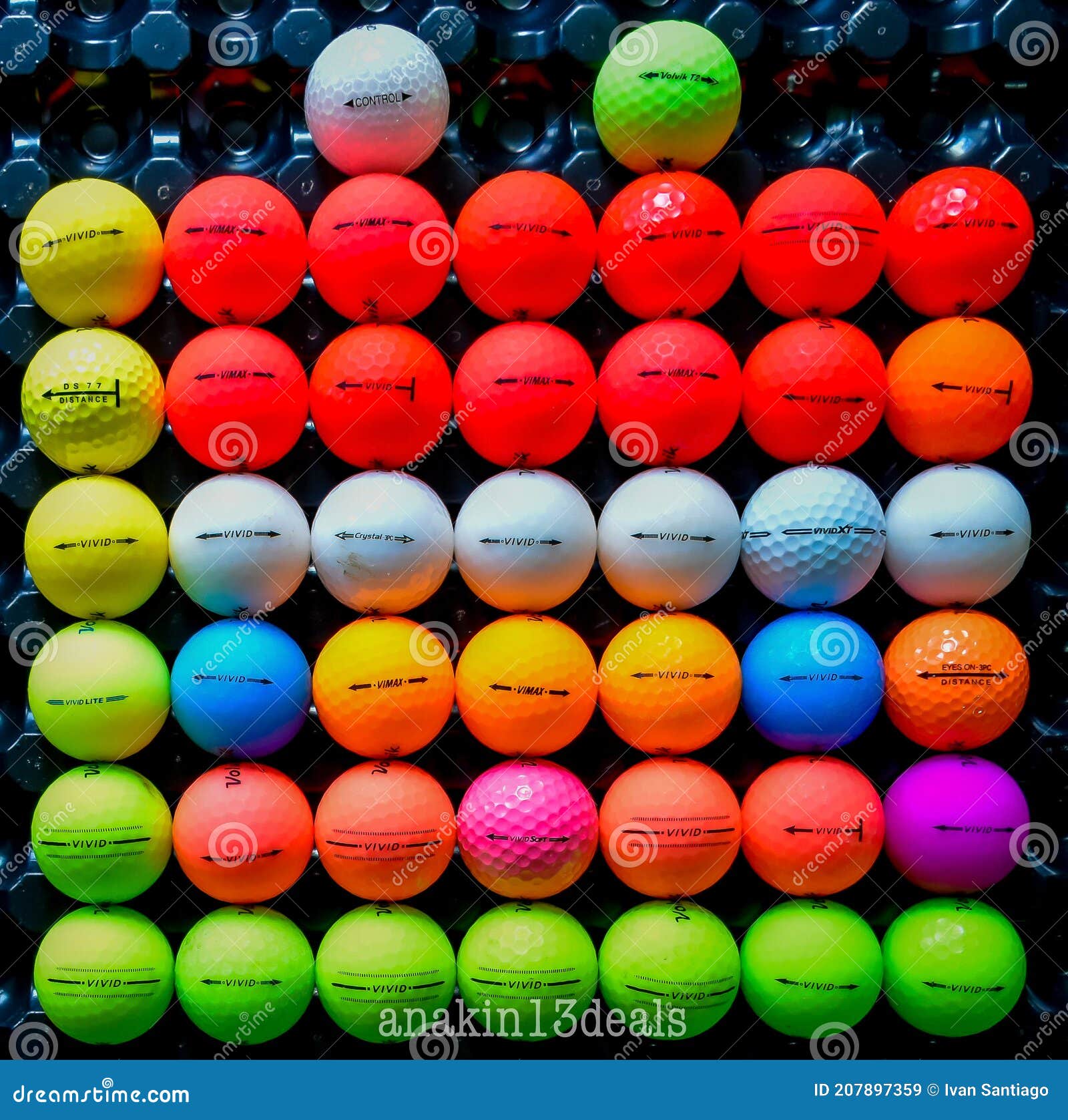 Used Golf Balls Volvik stock image. Image of player 207897359